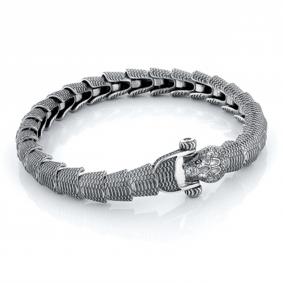 Браслет Символ года Змея из черненого серебра с болтовым замком Иордань БМЦ-130 Василиск БМЦ-130 Василиск фото